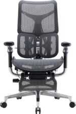 Sihoo Doro S300 ergonoomiline kontoritool jalatoega, must - Pilt 2