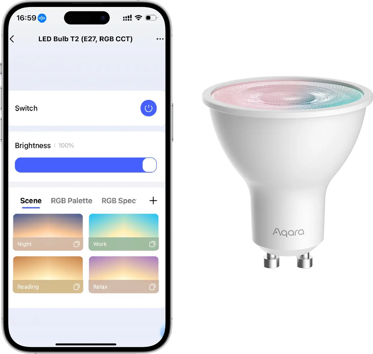 Aqara LED-pirn T2 RGB nutilamp GU10