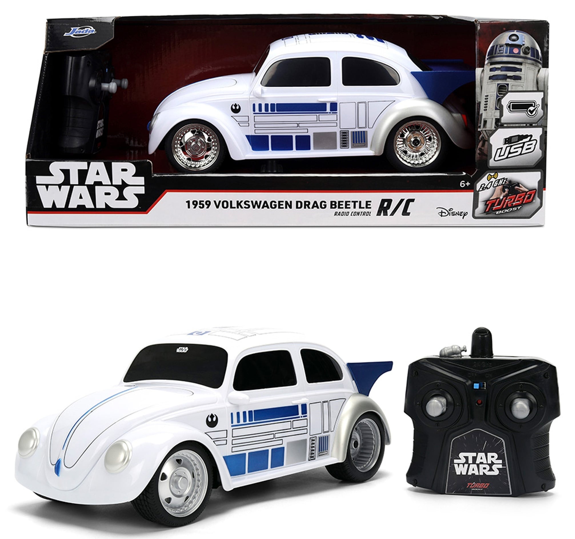 01-2013x1887-1.jpg Jada Star Wars R2D2 VW Drag Beetle, puldiga juhitav auto - Pilt 1