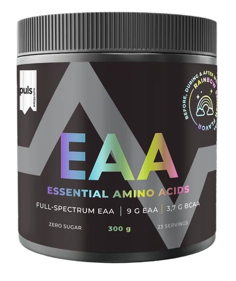 01-475x565-1.jpg Puls Nutrition EAA aminohapete pulber, vikerkaarevärv, 300 g - Pilt 1