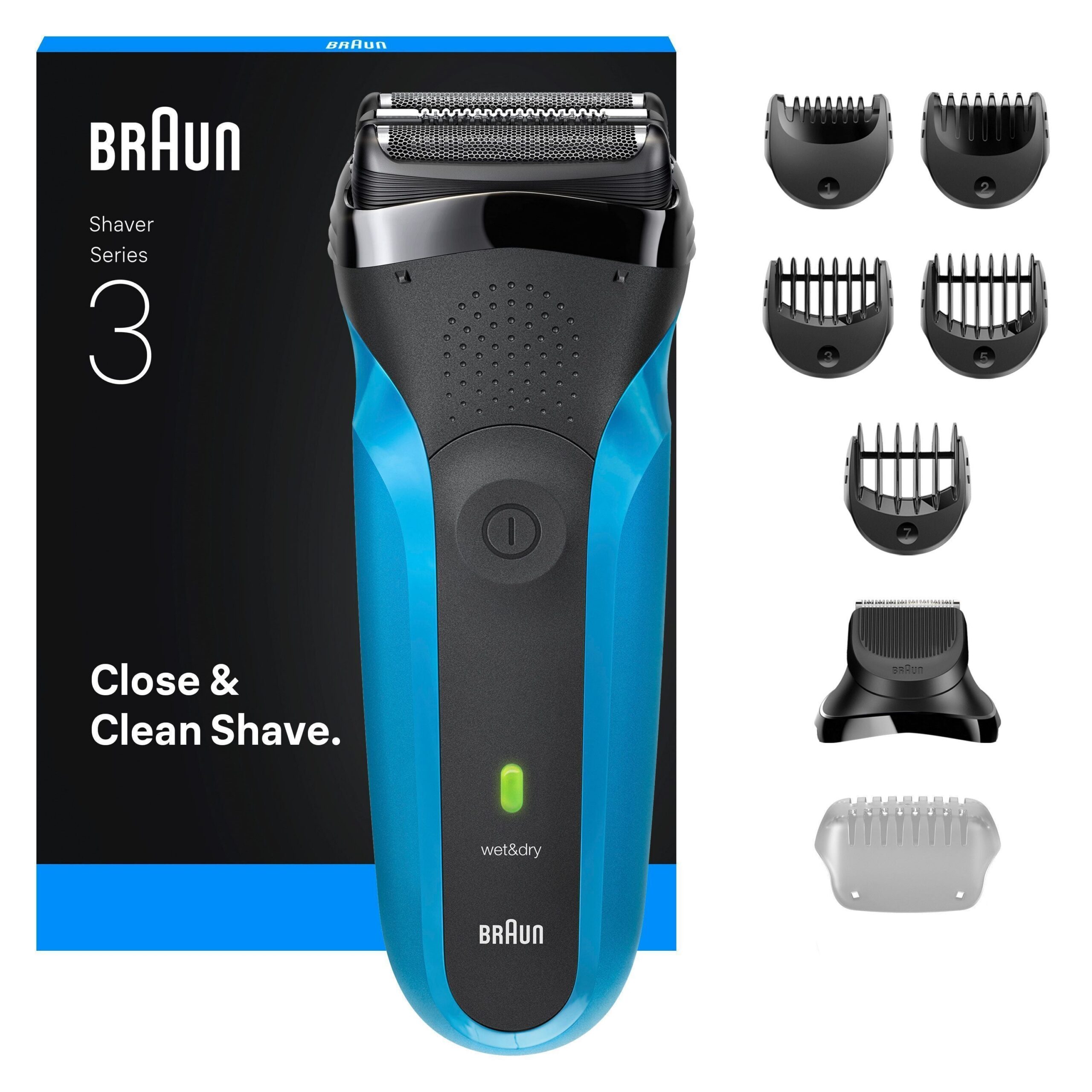 2_1010192-3000x3000-1.jpg Braun Series 3, 310BT märg- ja kuivlõikuri habemepiirli kinnitusega - Pilt 1