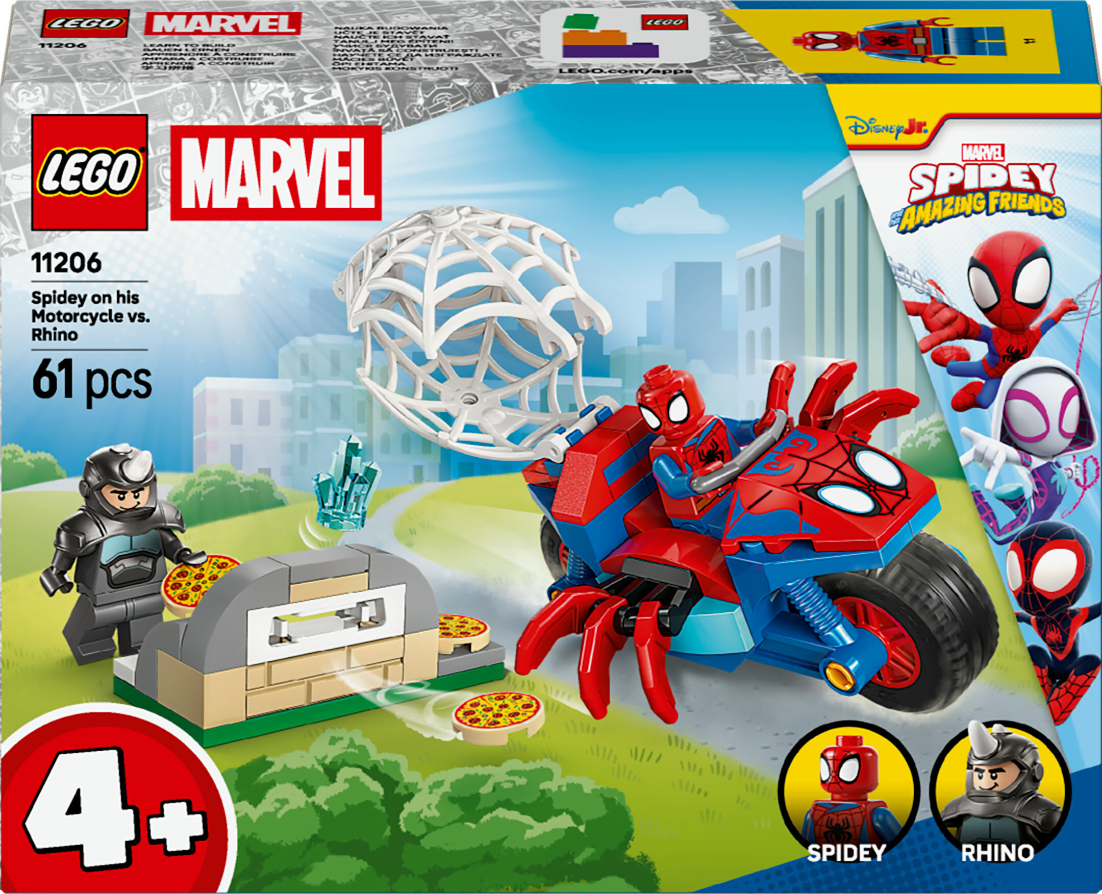 LEGO Marvel Spidey 11206 - Spidey ajab mootorrattal ninasarvikut taga