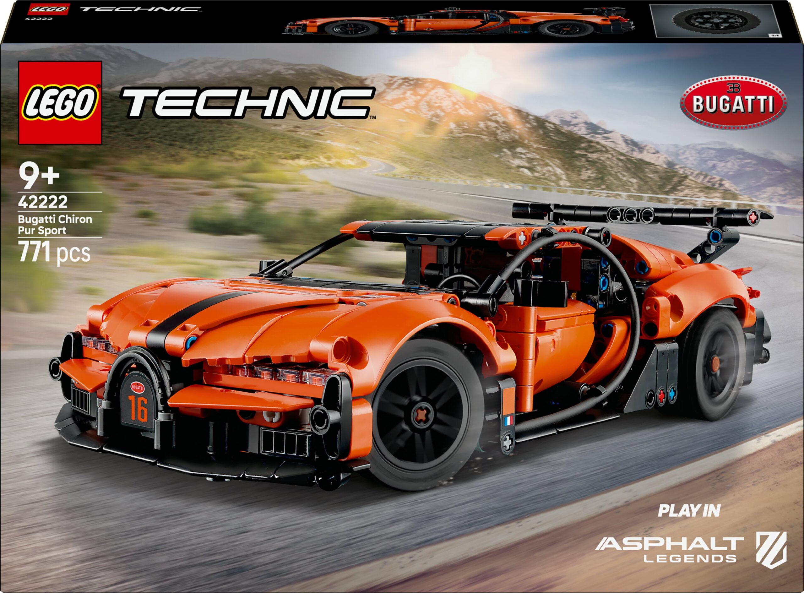 LEGO Technic 42222 Bugatti Chiron Pur Sport hüperauto