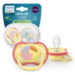 Philips Avent Ultra air lutt, 0–6 kuud, 2 tk, helelilla/helekollane