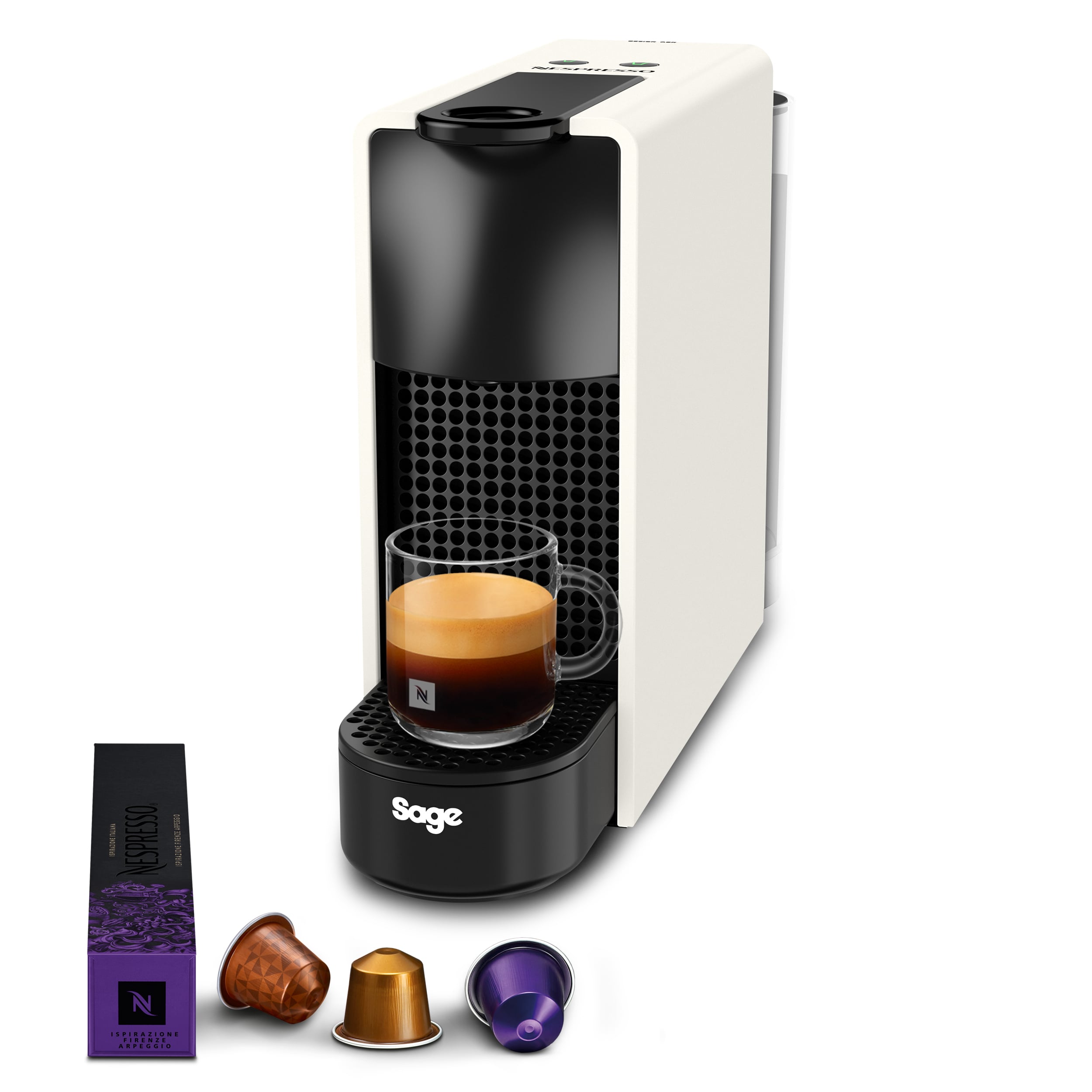 Nespresso Essenza Mini Sage'ilt, valge