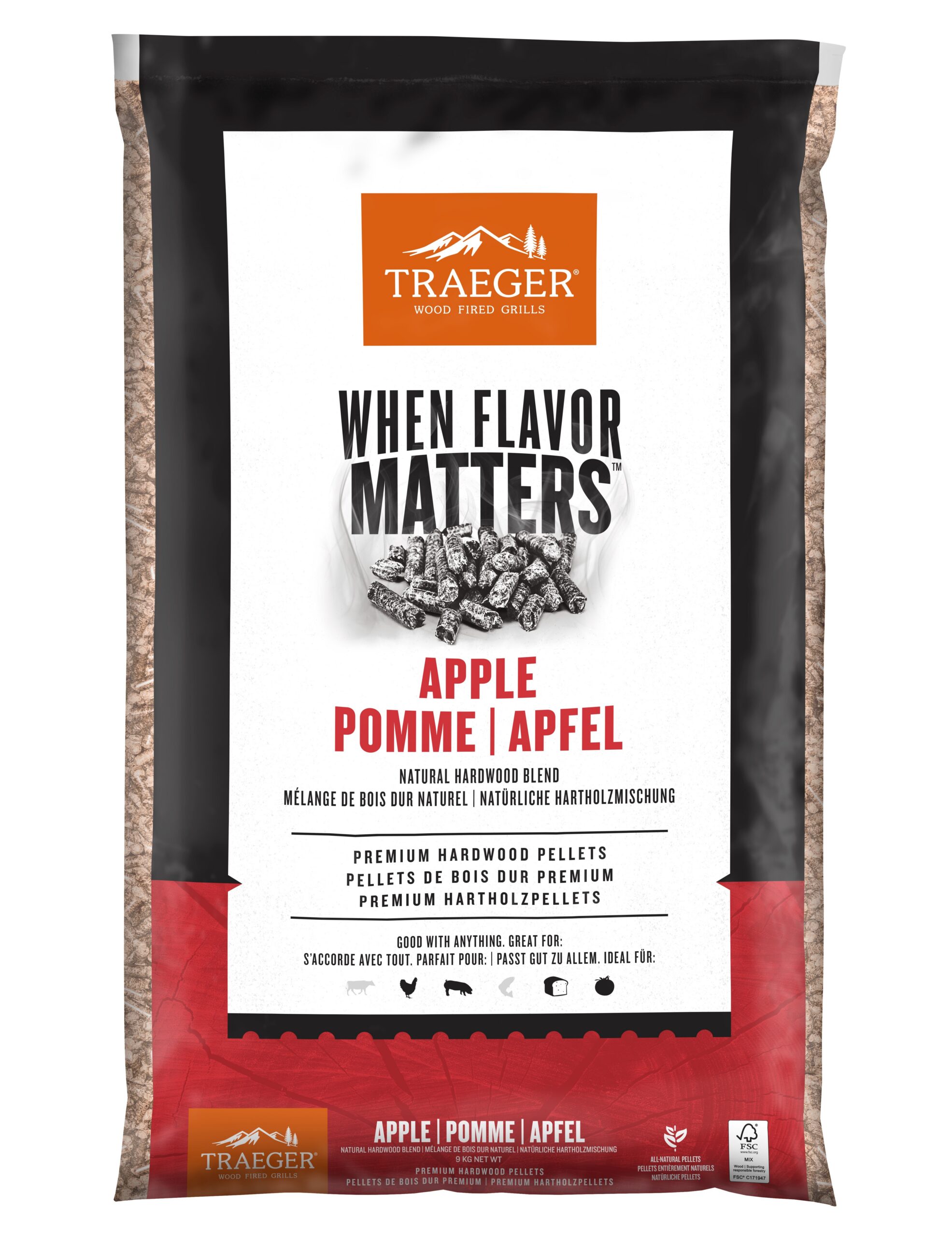Traeger Apple pelletikott, õun, 9 kg