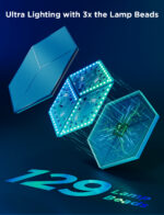 Govee Glide Hexagon Light Panels ülinutikas seinavalgusti, 7 tk pakis - Pilt 5