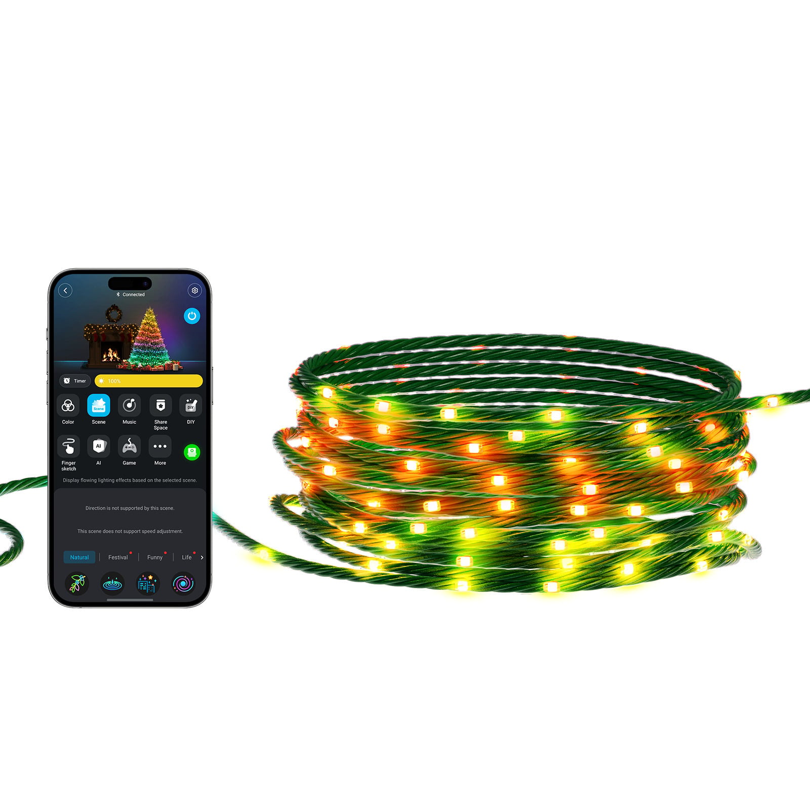 Govee jõulukeerdvalgustite 2 LED-valgusti komplekt, 30 m, roheline