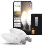 Philips Hue LED-küünlapirn, B39, E14, soe valge, 2 tk