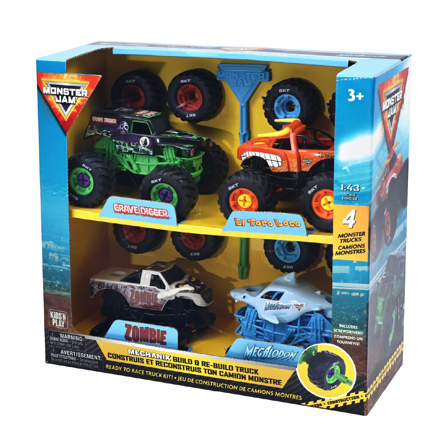 Monster Jam Mechanix 1:43 kokkupanekuauto