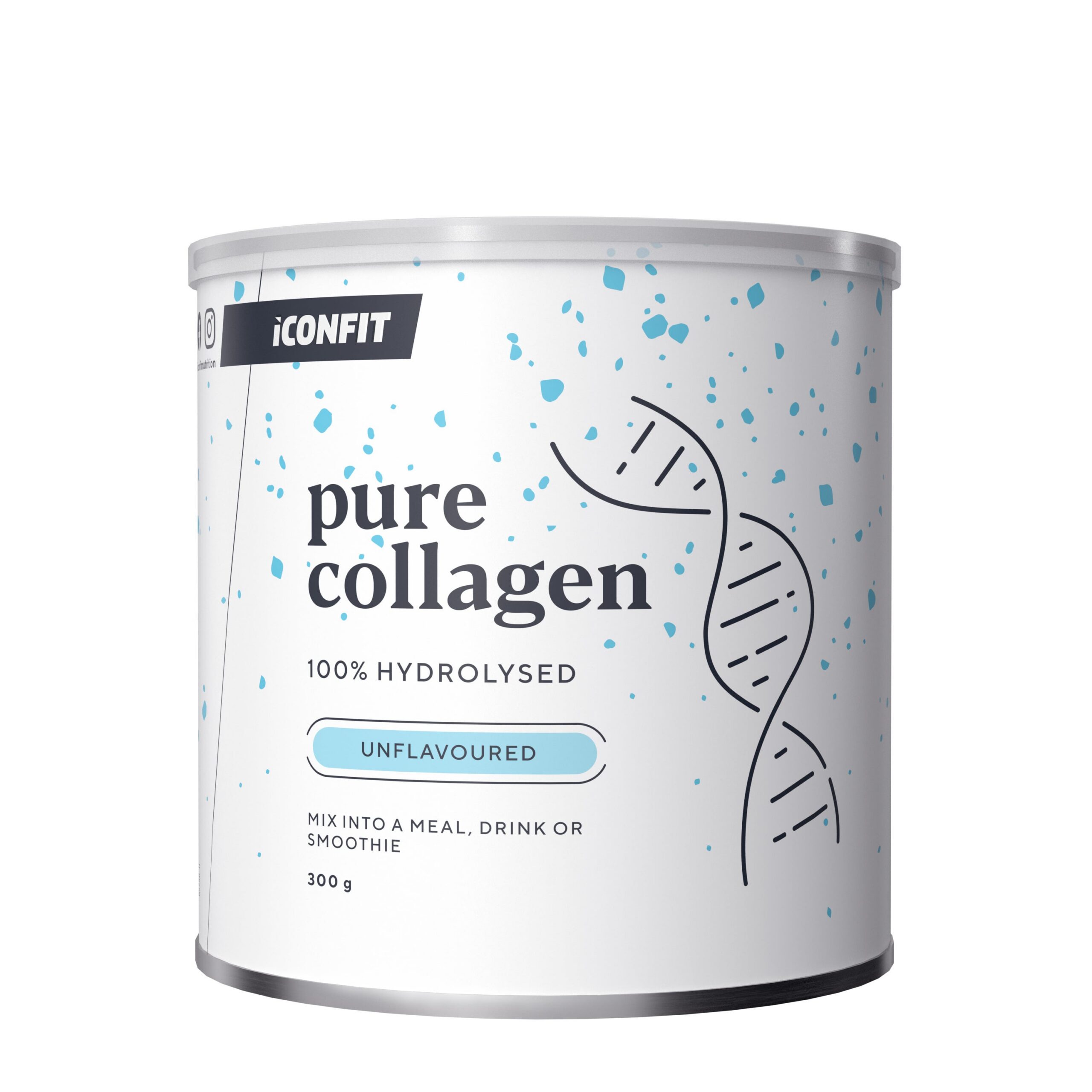 ICONFIT Pure Hydrolysed Collagen hüdrolüüsitud kollageen, maitsetu, 300 g