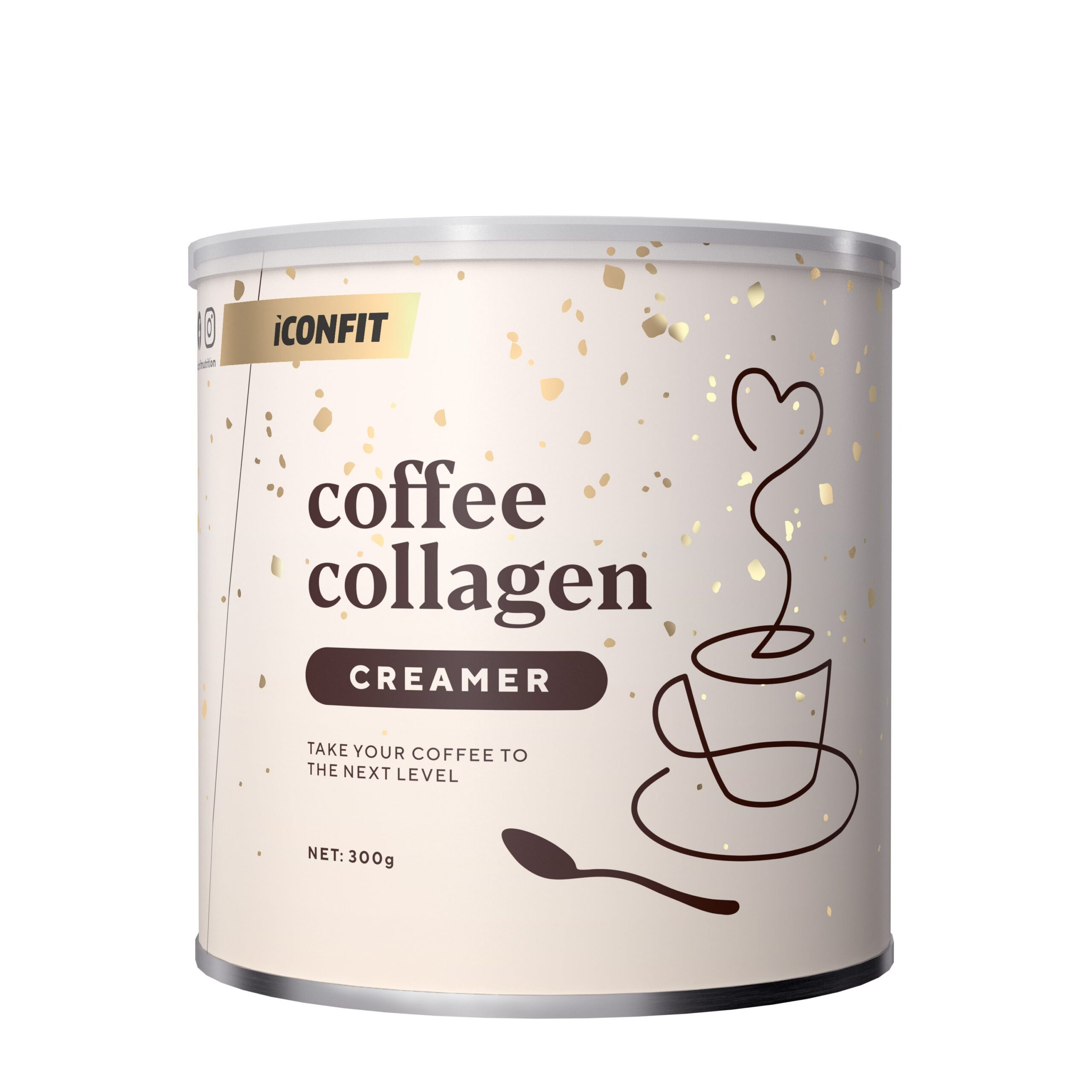2_1062151-3000x3000-1.jpg ICONFIT Collagen Coffee Creamer kollageen kohvikoor, vanill, 300 g - Pilt 1