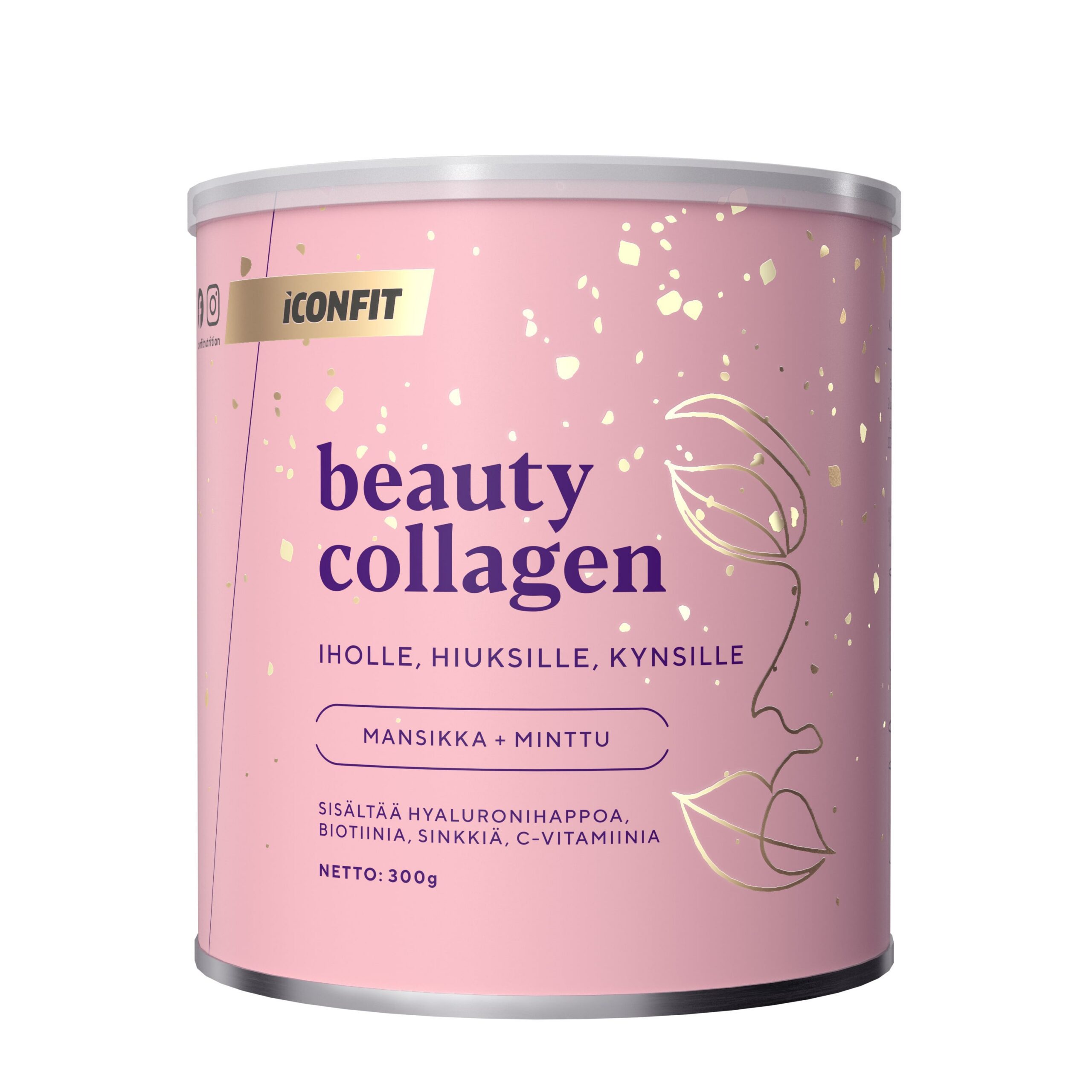 ICONFIT Beauty kollageen, maasikas-piparmünt, 300 g
