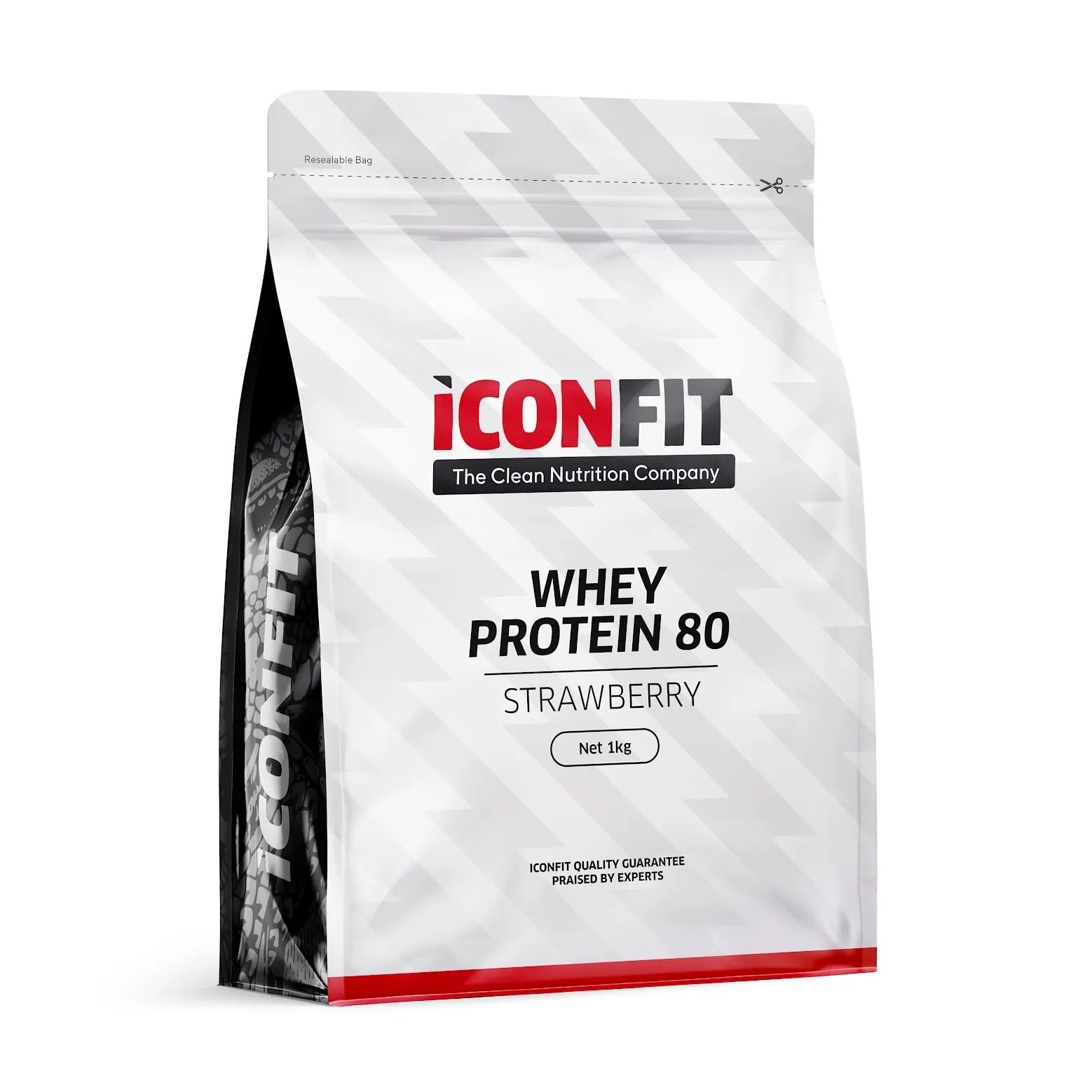 ICONFIT Whey Protein 80 valgupulber, maasikas, 1 kg