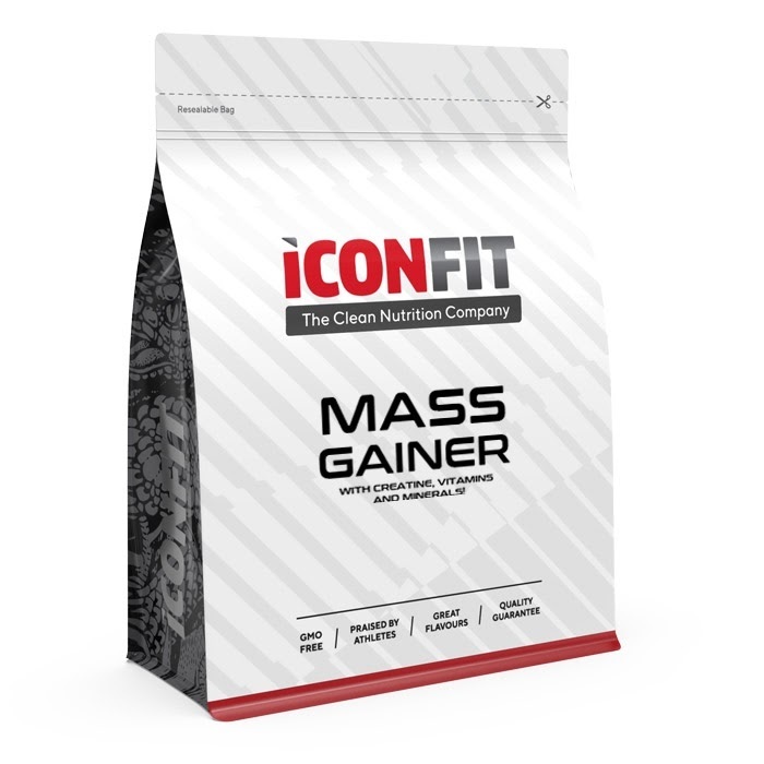 ICONFIT Mass Gainer pulber, banaan, 1,5 kg