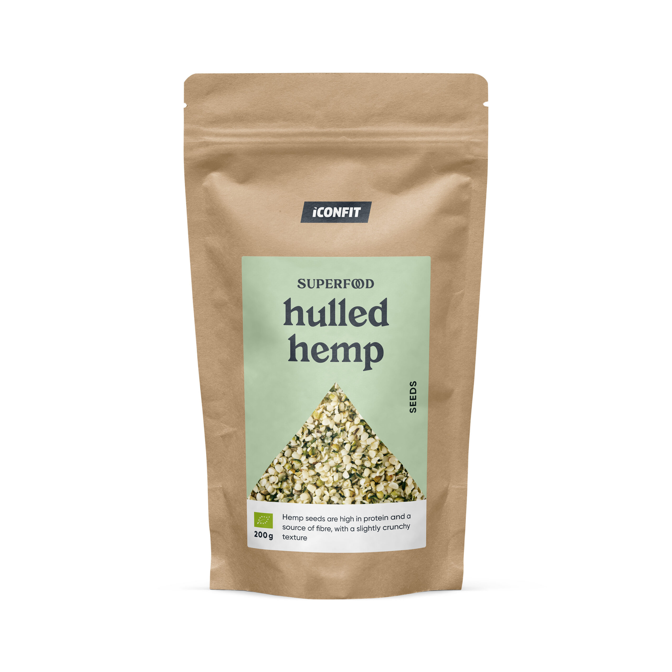 ICONFIT kooritud kanepiseemned, mahe, 200 g