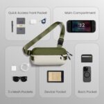 tomtoc Explorer-T21 Sling Bag väike õlakott, roheline - Pilt 4