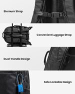 tomtoc UrbanEX T77 arvutiseljakott, 26 l, must - Pilt 2