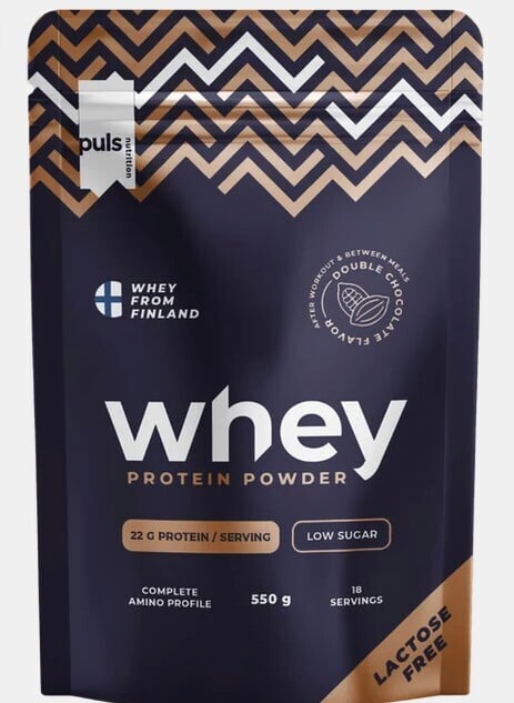 Puls Nutrition Whey valgupulber, topeltšokolaad, 550 g