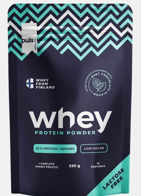 Puls Nutrition Whey valgu pulber, piparmündišokolaad, 550 g