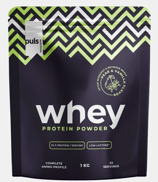 Puls Nutrition Whey valgupulber, pirni-vanilje, 1 kg