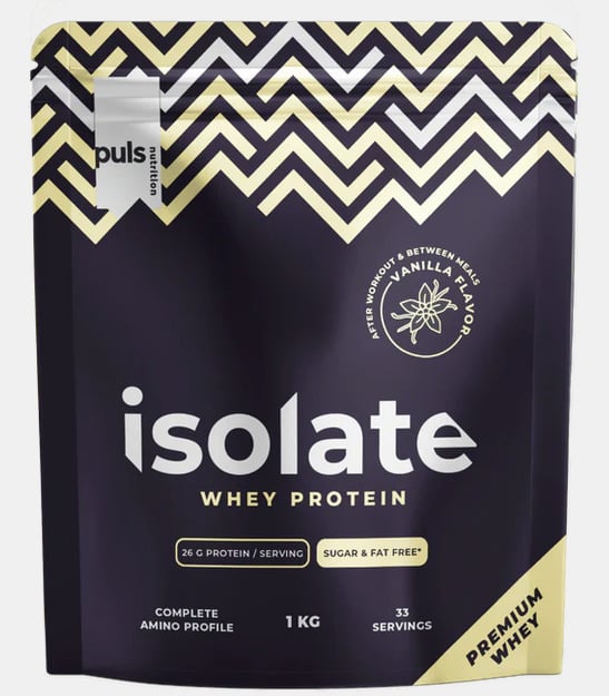 2_1064782-547x625-1.jpg Puls Nutrition Whey Isolate vadakuvalgu pulber, vanill, 1 kg - Pilt 1