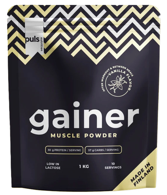 Puls Nutrition Gainer, vanilje, 1 kg