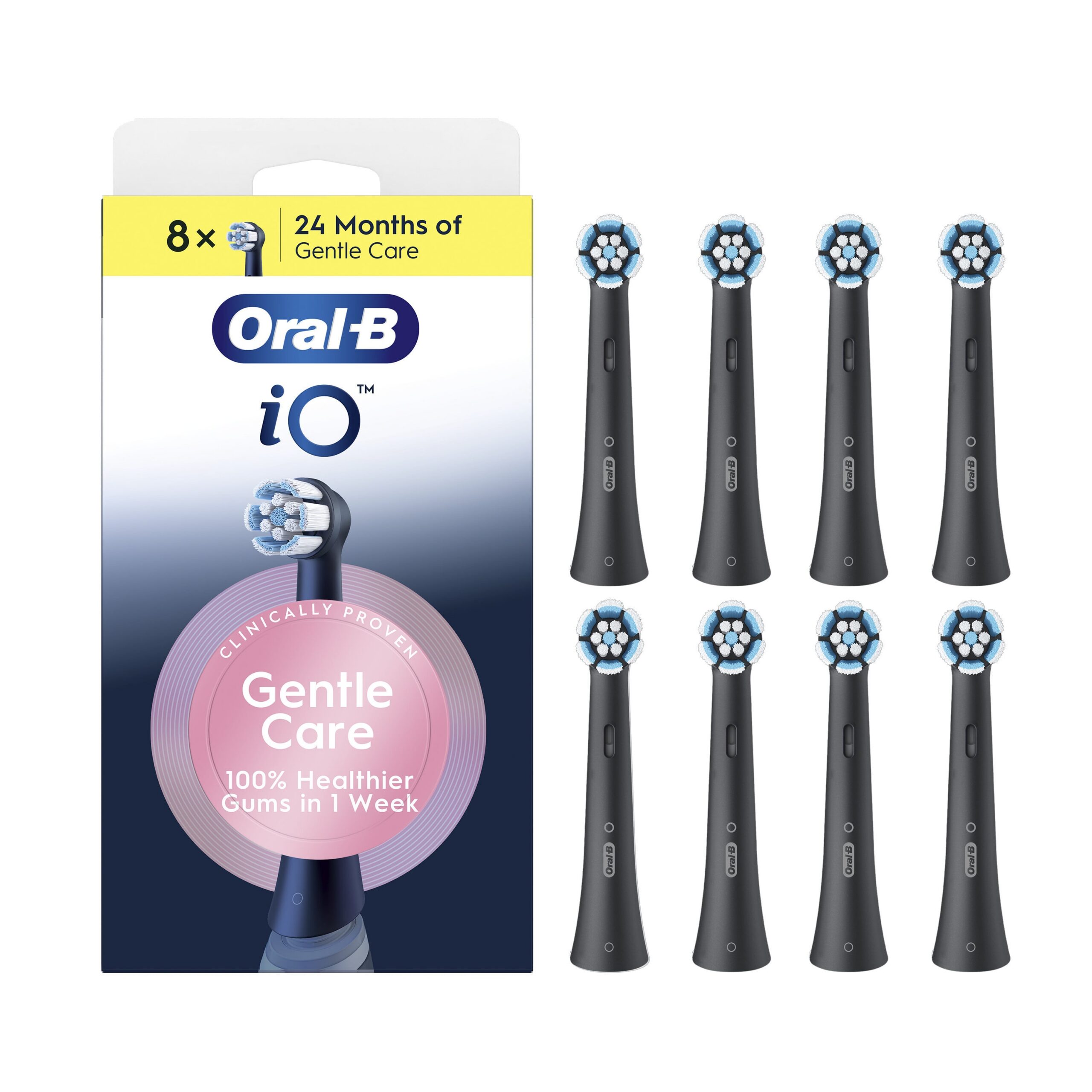 2_1068328-3000x3000-1.jpg Oral-B iO Gentle Care vahetushari, must, 8 tk - Pilt 1