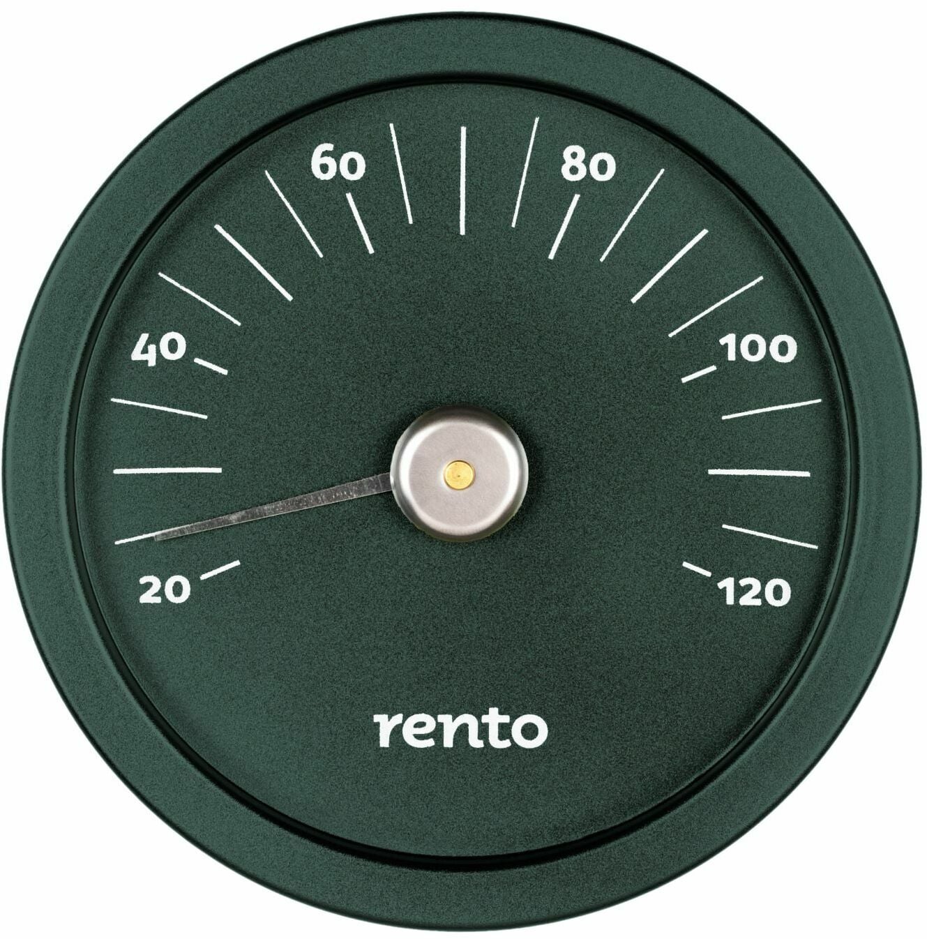 Rento Sauna termomeeter, alumiinium, must, ümmargune