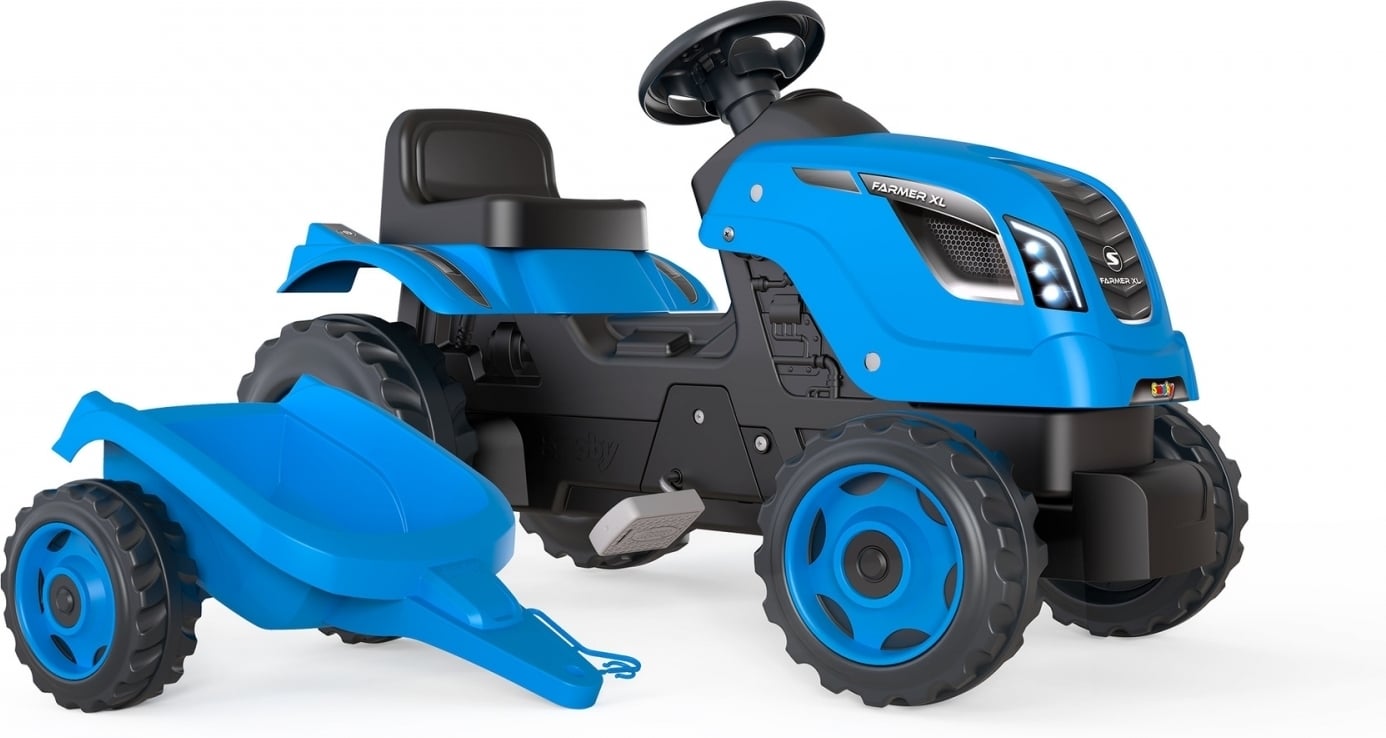 Smoby Farmer XL pedaalitraktor ja haagis, sinine