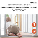 Hauck Clear Step Autoclose 2 -turvavärav, 75 - 80 cm, valge + 21 cm pikendus - Pilt 2