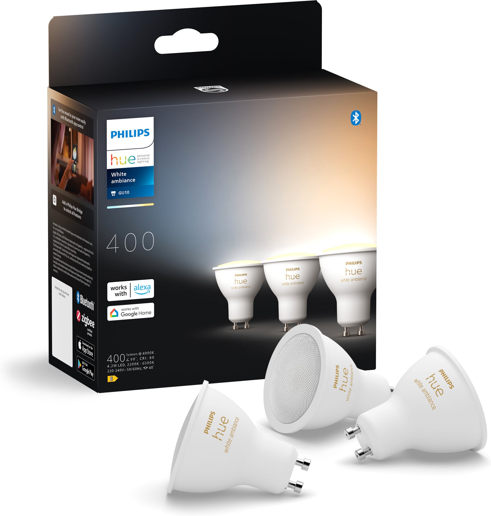 2_937501-1892x1988-1.jpg Philipsi Hue LED nutikas pirn, BT, valge meeleoluvalgus, GU10, 4,2 W, 3 tk pakis - Pilt 1