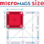 MAGNA-TILES® microMAGS Travel Tin magnetiline ehituskomplekt, 26 osa - Pilt 3