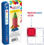 MAGNA-TILES® microMAGS Travel Tin magnetiline ehituskomplekt, 26 osa - Pilt 2