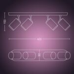 Philips Hue White and Color Ambiance Fugato nutikas kohtvalgusti, must, 4 x 4,2 W, GU10 - Pilt 3