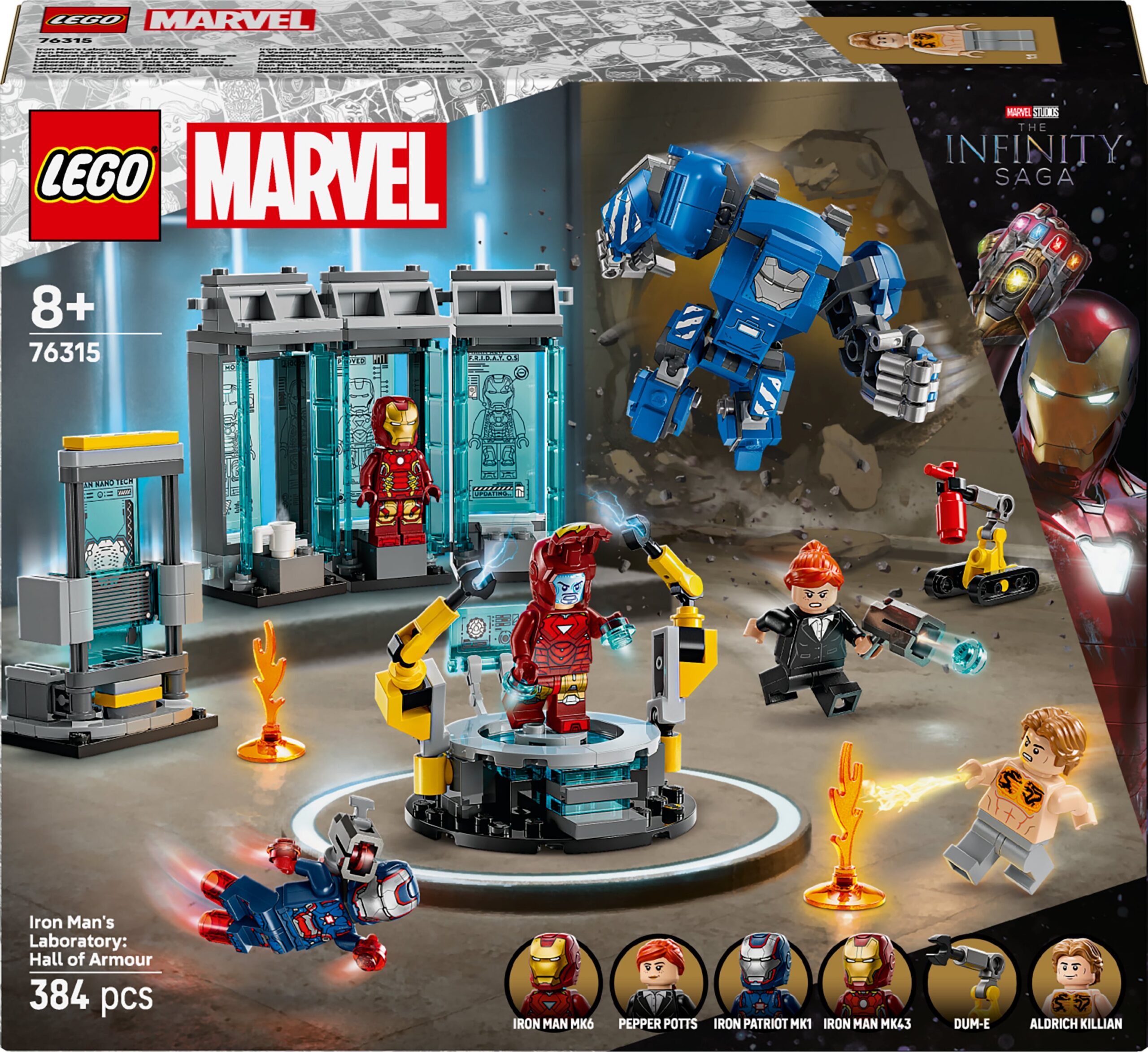 2_966164-2992x2742-1.jpg LEGO Super Heroes Marvel 76315 - Raudmehe labor - soomusruum - Pilt 1