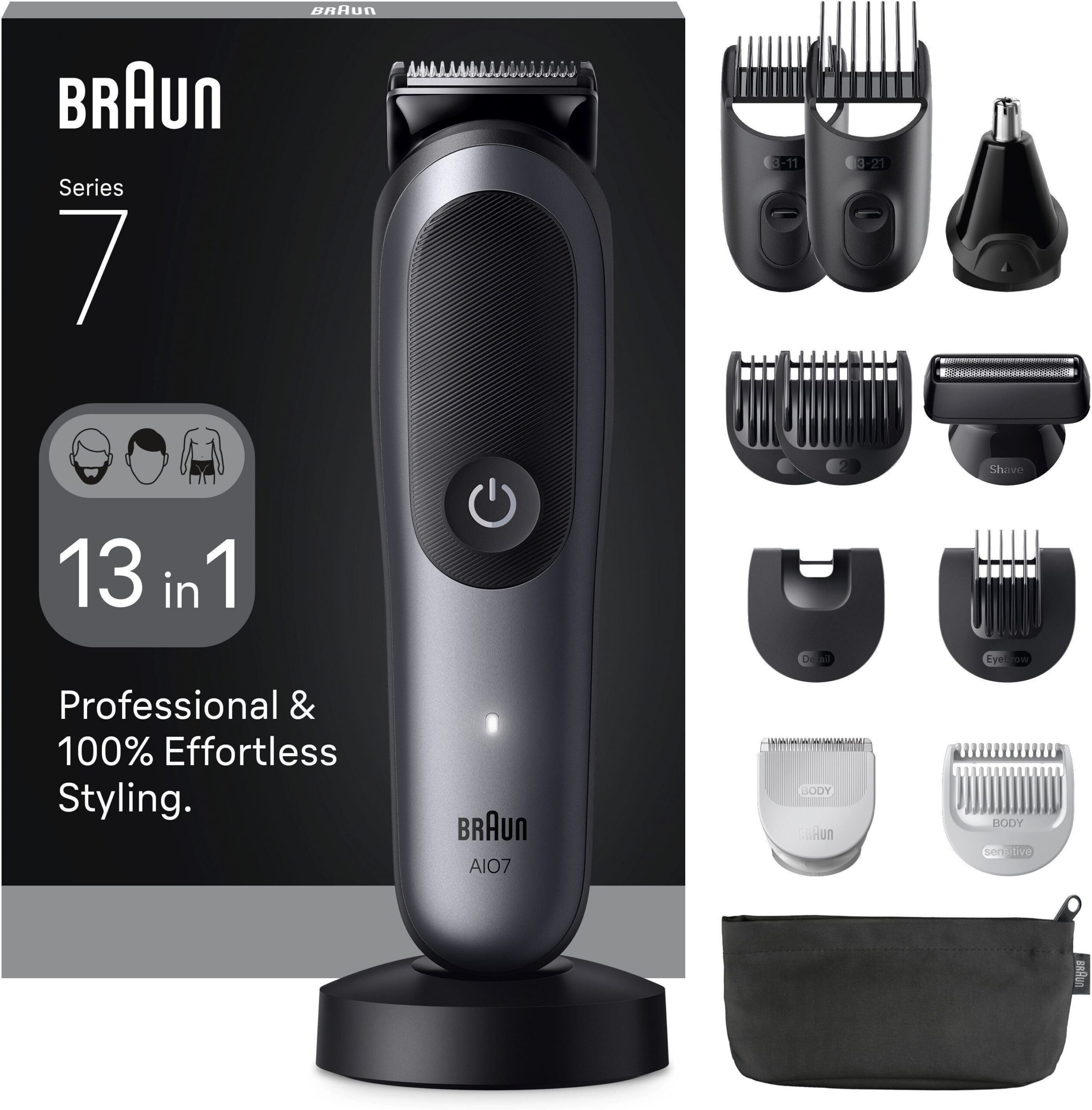 Braun Kõik-ühes seeria 7 multifunktsionaalne trimmer, AIO7560, hall