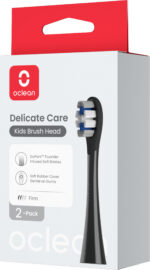 Oclean Delicate Care Kids laste harjapead, 2 tk, mustad
