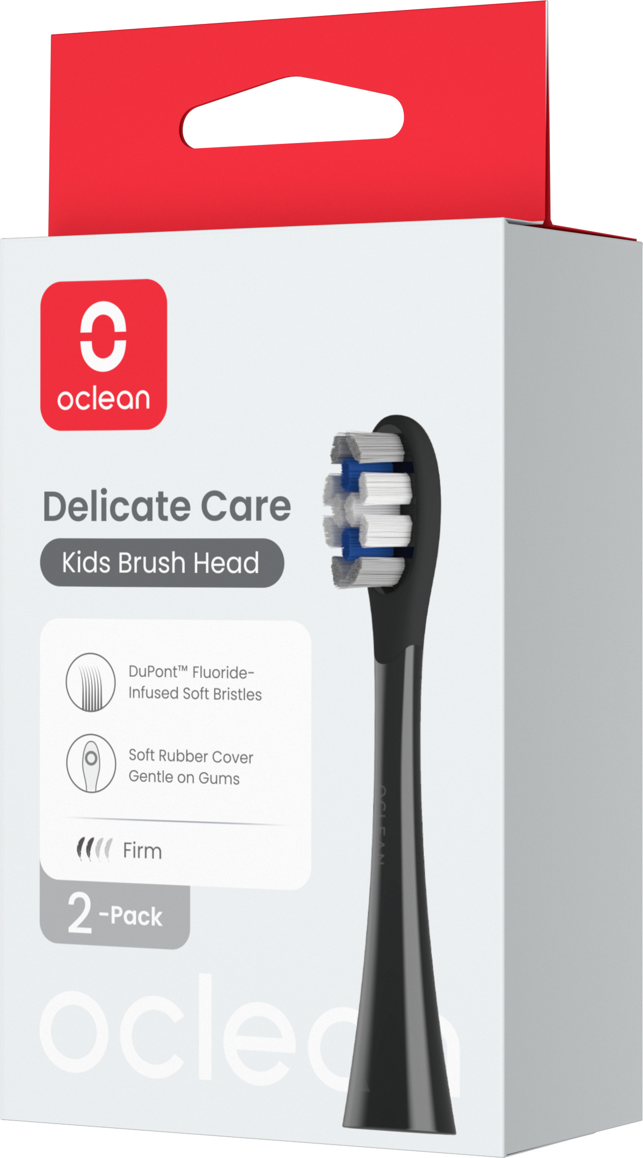 Oclean Delicate Care Kids laste harjapead, 2 tk, mustad