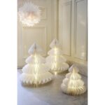 Lumineo paberpuu tuledega, 28 cm, soe valge, patareitoitel