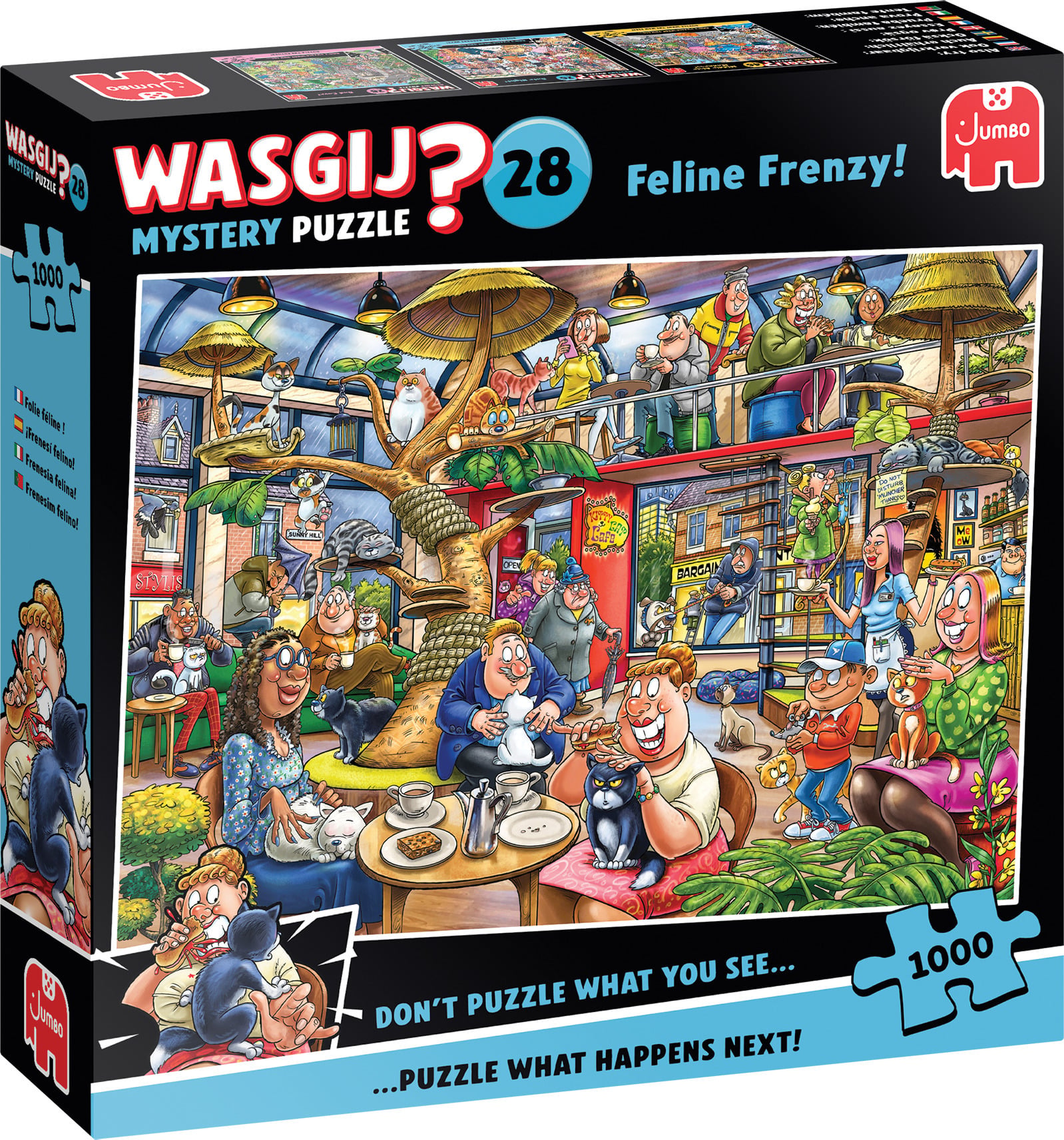 Wasgij Mystery 28 Feline Frenzy Pusle, 1000 tükki