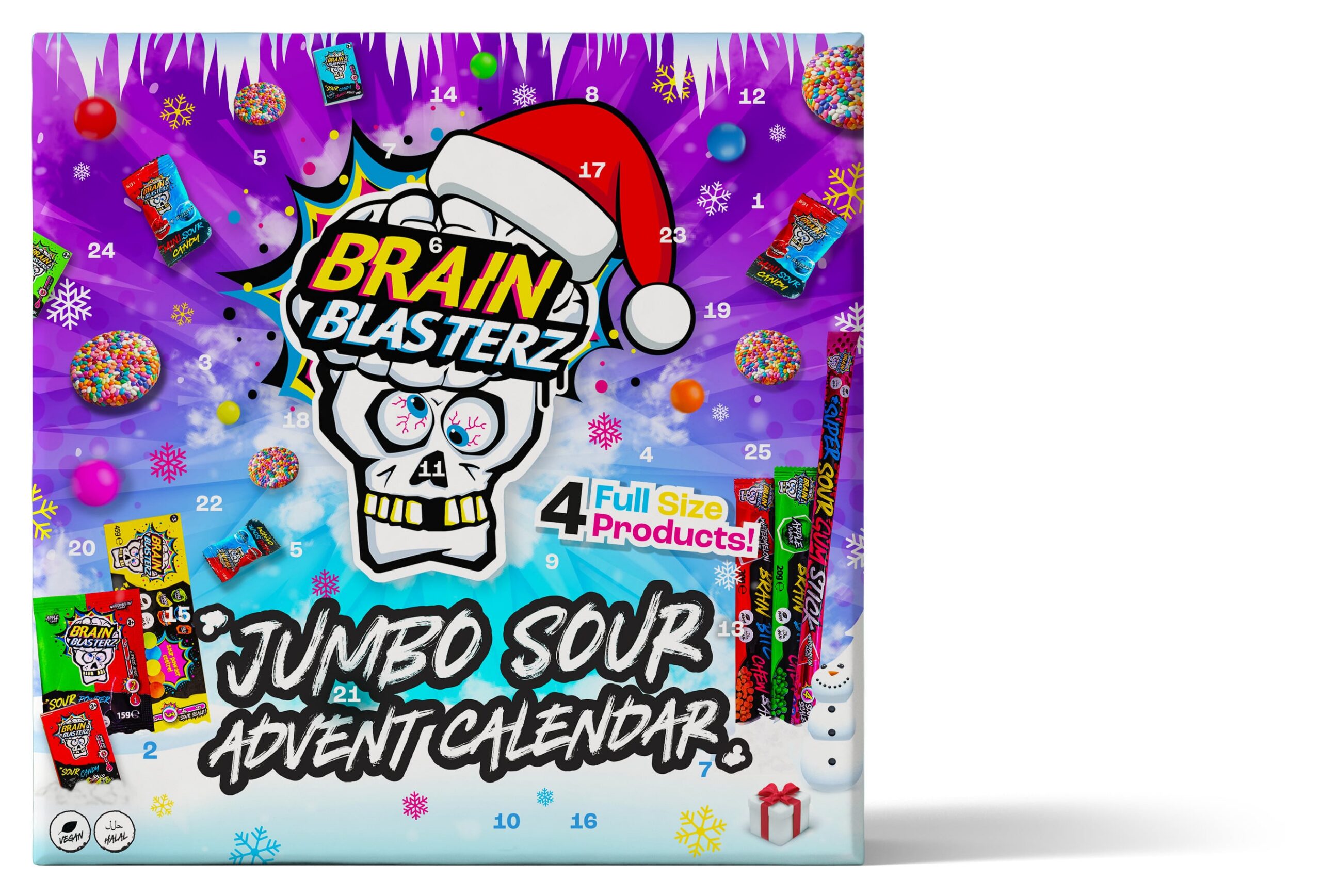 Brain Blasterz Jumbo Candy jõulukalender, 306 g