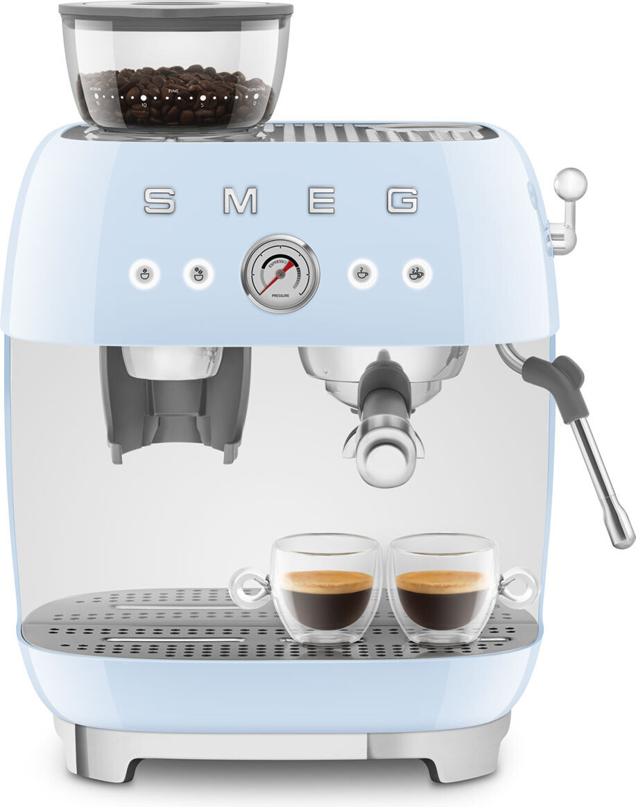 Smeg EGF03PBEU espressomasin veskiga, pastellsinine