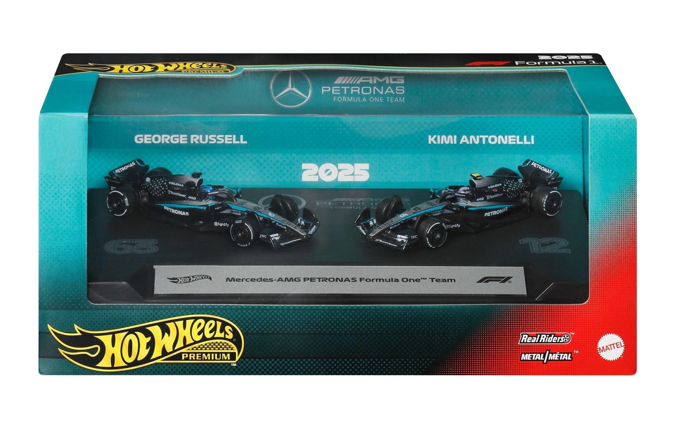 Hot Wheels Premium F1 autod, Russell / Antonelli Mercedes