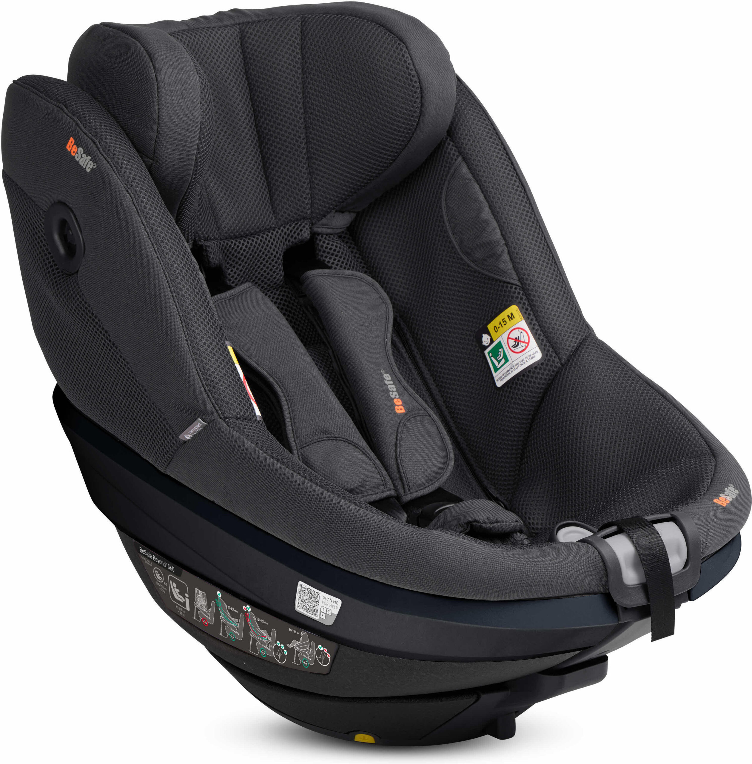 BeSafe Beyond 360 2 turvatool, 61–125 cm, antratsiithall võrkkangas