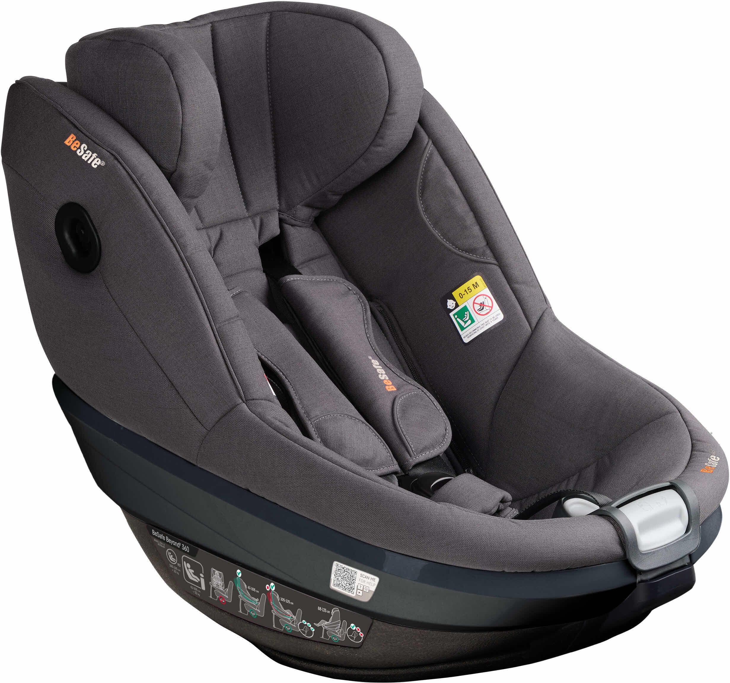 BeSafe Beyond 360 2 turvatool, 61–125 cm, tumehall melanž