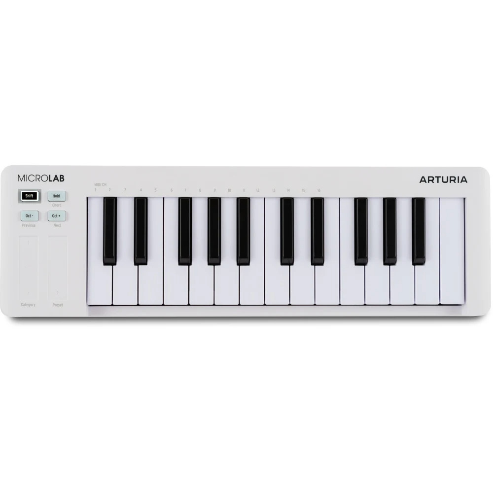 ARTURIA MicroLab mk3 MIDI kontroller, valge