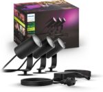 Philips Hue Lily Outdoor valge meeleolu ja värvi nutikas aiavalgusti 3 tk komplekt, antratsiithall, õues kasutamiseks, 8W - Pilt 3