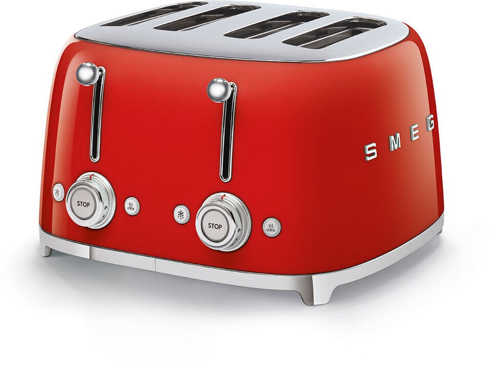 Smeg TSF03RDEU nelja viilu röster, punane