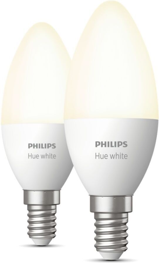 Philips Hue White nutikas pirn, E14, küünalpirn, 470 lm, 2 tk
